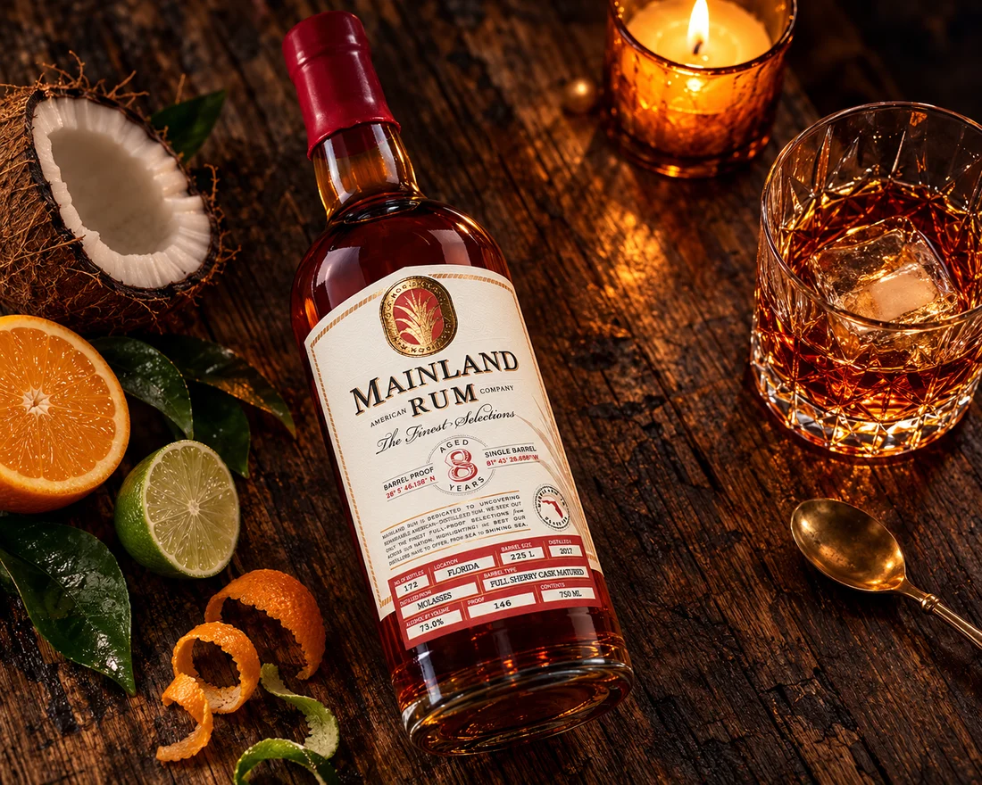 Mainland Florida 8 Year Hazmat American rum, 146 proof