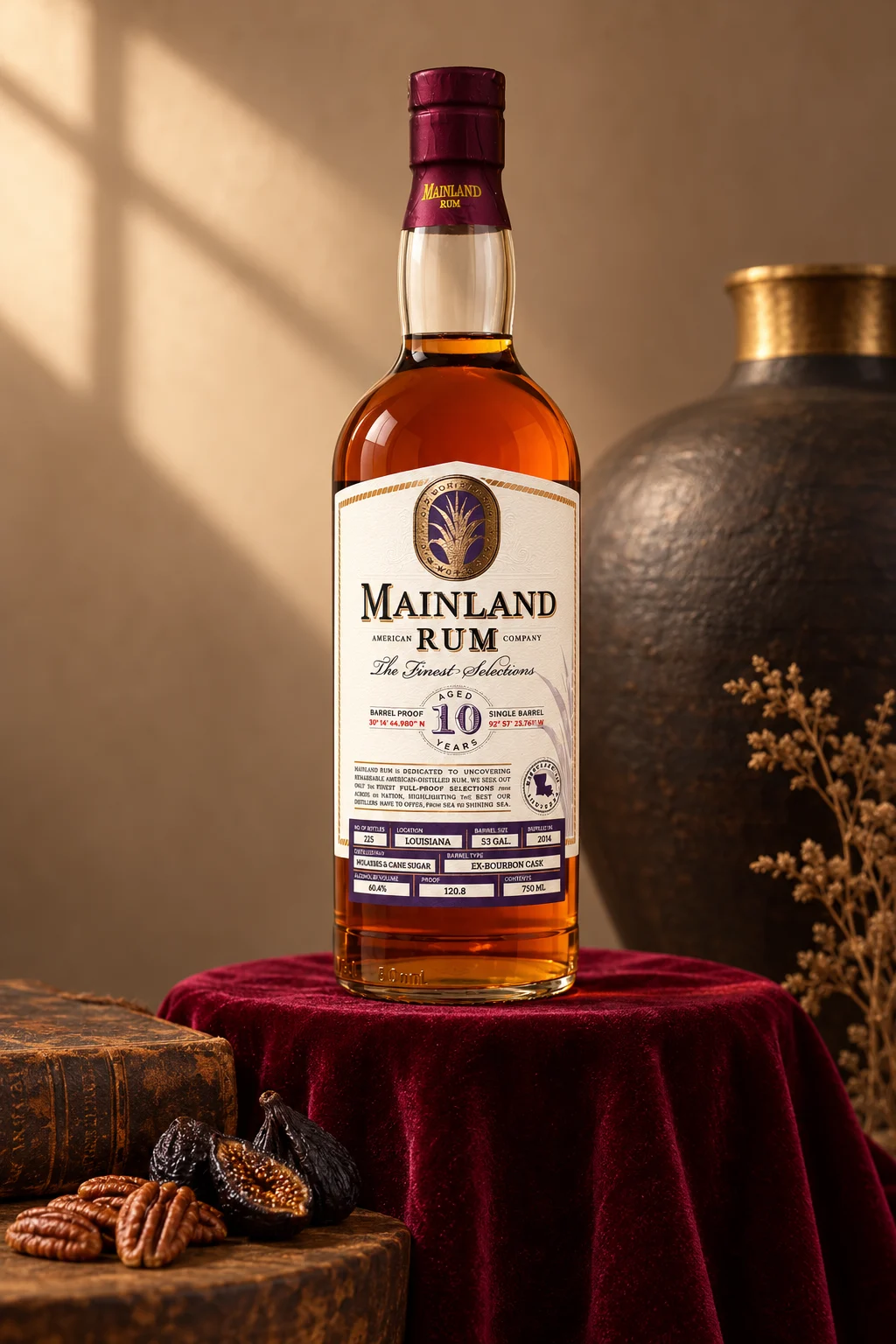 Mainland Louisiana 10 Year American rum bottle